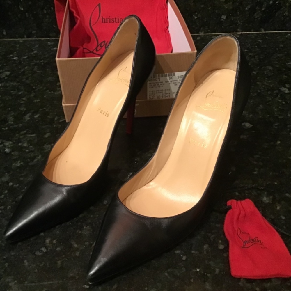 Christian Louboutin Apostrophy 100 Nappa Pump - Picture 2 of 6